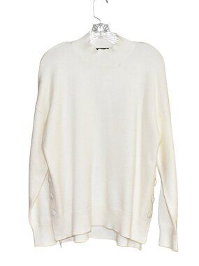 Joan Vass Long Sleeve Mock Neck Viscose Pullover Sweater Top Size XL